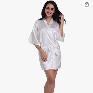 White robe for bride